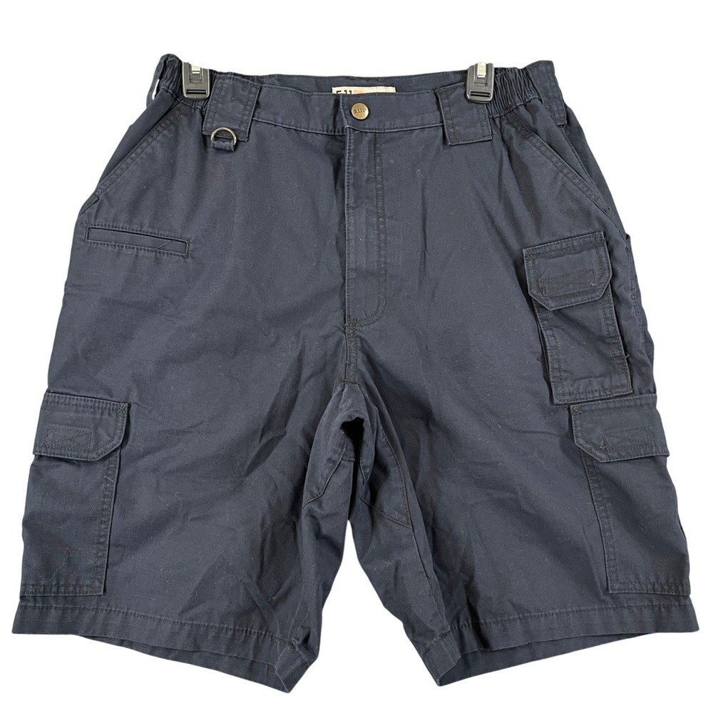 5.11 Tactical Cargo Shorts Men 34 Black Ripstop Multi-Pocket Work Outdoor